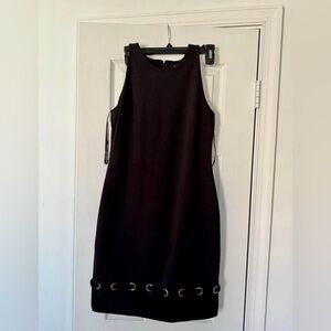 Ivanka Trump Black Mini Dress with Gold Accents